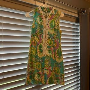 Lilly Pulitzer Alexa Shift Dress Shorely Blue Double Trouble